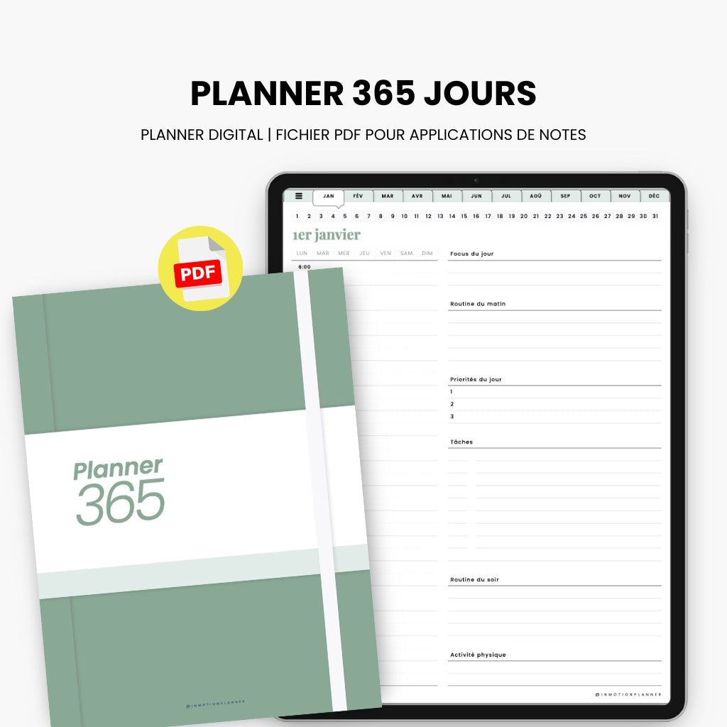 Planner digital Journalier 365 - InMotion Planner