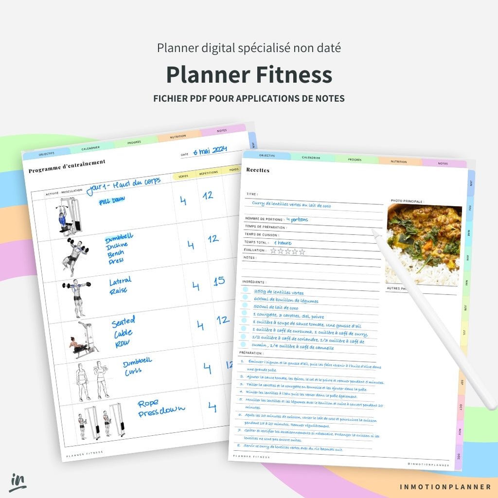 Planner Fitness - InMotion Planner