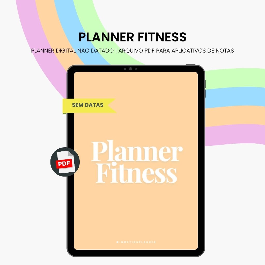 Planner Fitness Digital - Planner de Treino e Bem - Estar - InMotion Planner