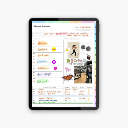 Planner Fitness Digital - Planner de Treino e Bem - Estar - InMotion Planner