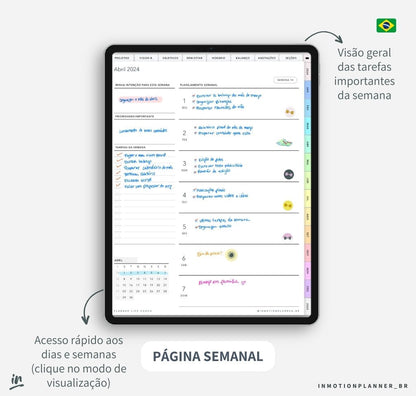 Planner Life Coach 2024 | Planner digital em português - InMotion Planner