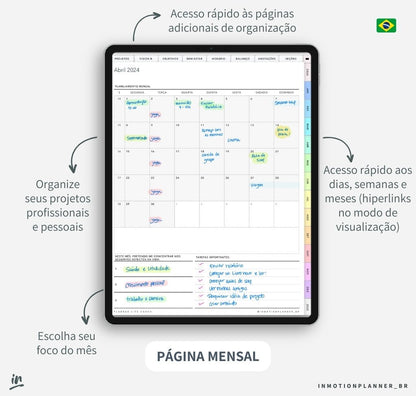 Planner Life Coach 2024 | Planner digital em português - InMotion Planner