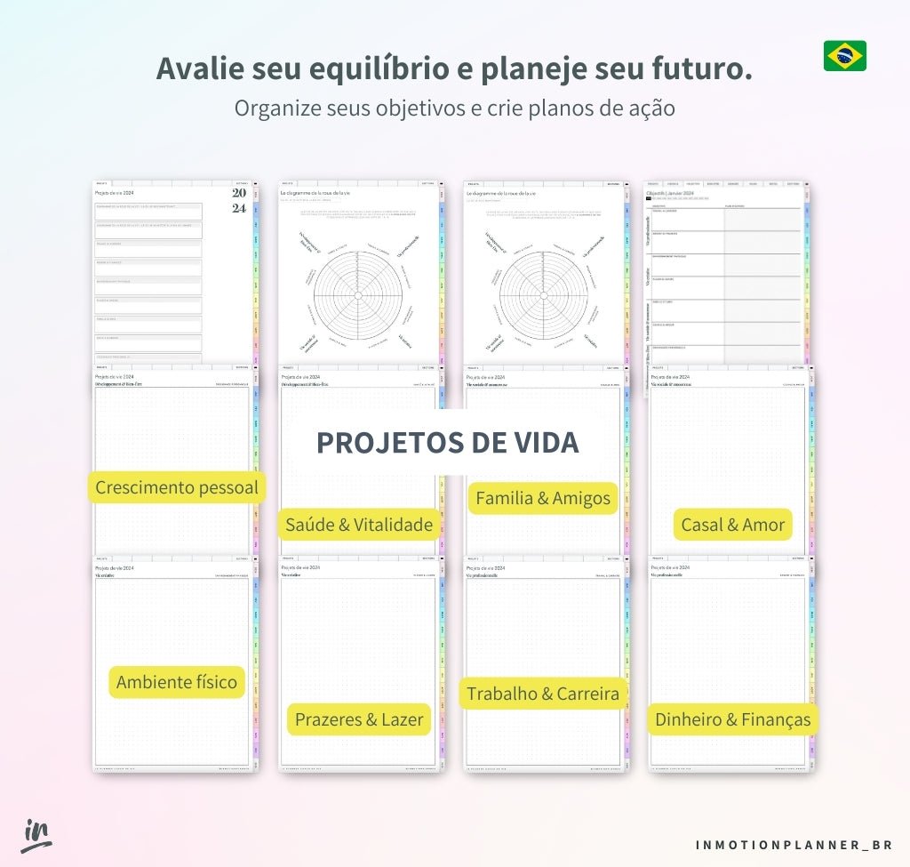 Planner Life Coach 2024 | Planner digital em português - InMotion Planner