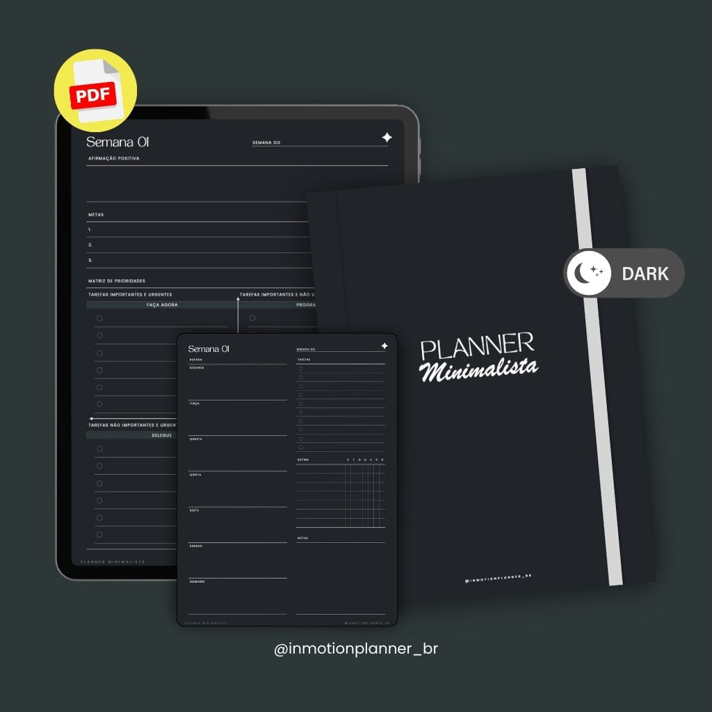 Planner Minimalista (Portugais) - InMotion Planner