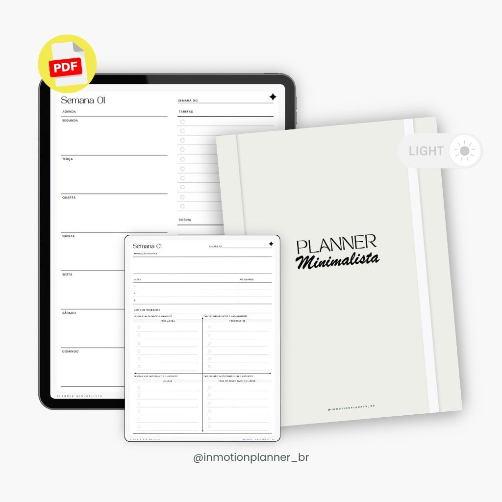 Planner Minimalista (Portugais) - InMotion Planner