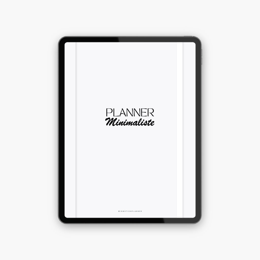 Planner Minimaliste non daté - 52 semaines - InMotion Planner