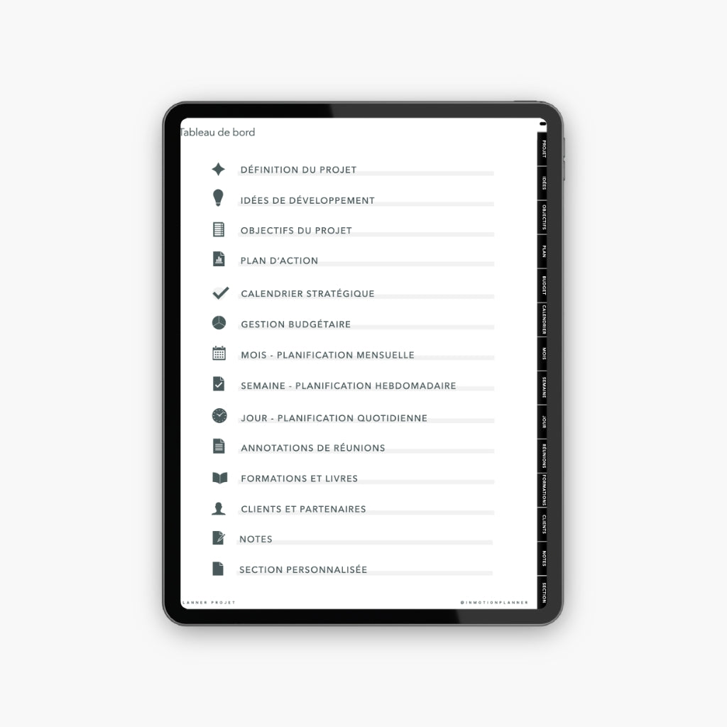 Planner Projet - InMotion Planner