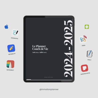 2024-2025 Planner digital - Le Planner Coach de Vie - Vertical