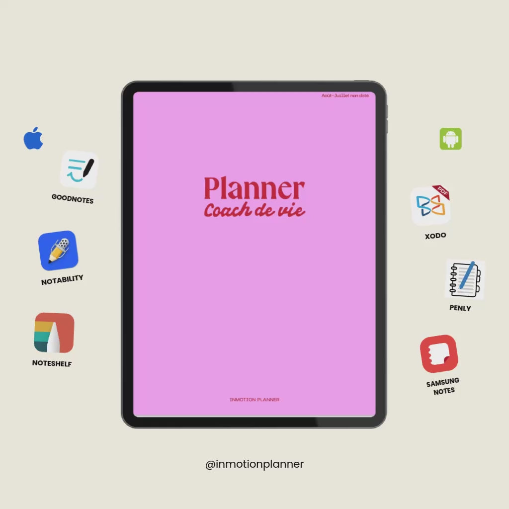 Planner Coach de Vie | Août-Juillet