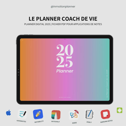 Planner Digital 2025 - Horizontal (francês/inglês)