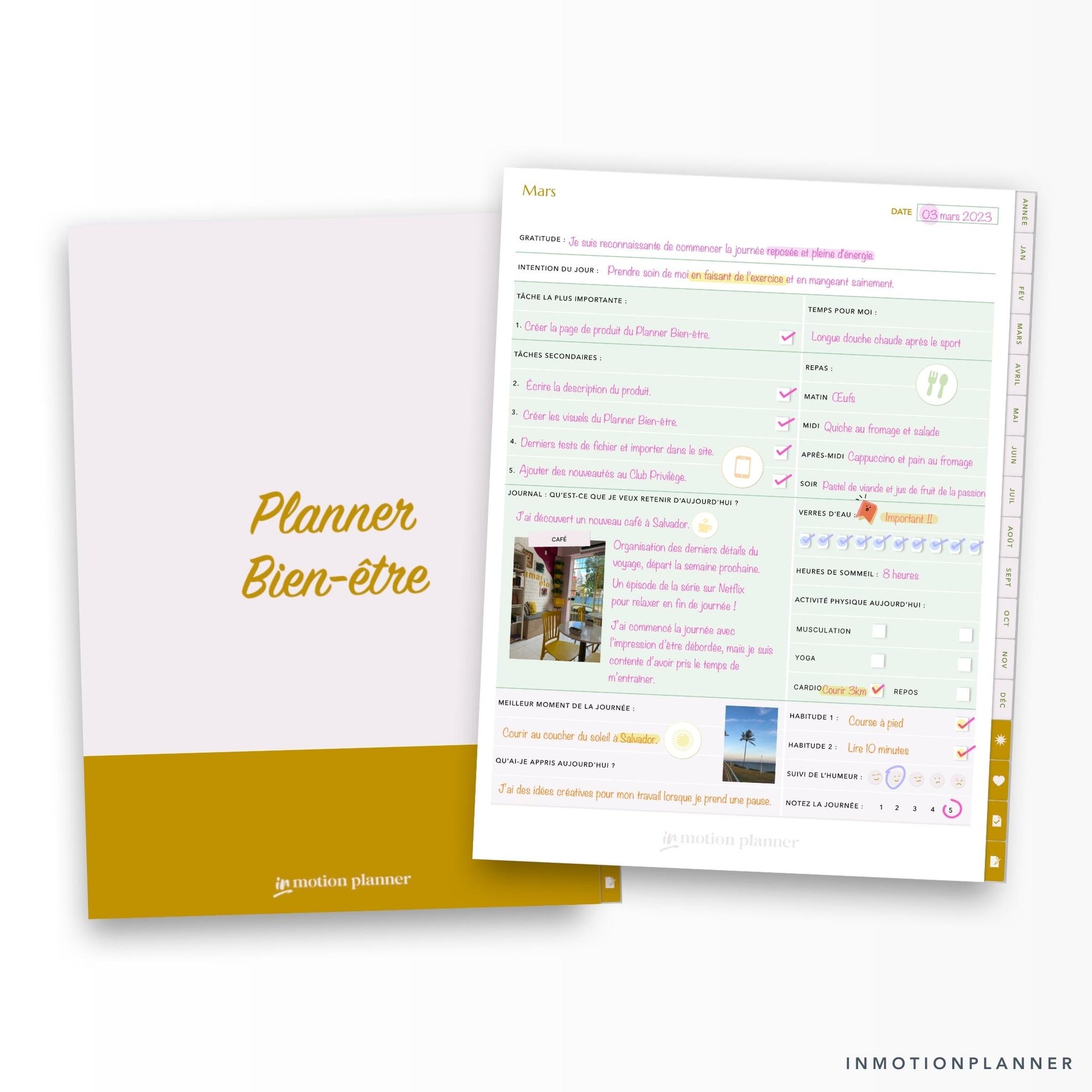 Planner digital Journalier Bien-être InMotion Planner 